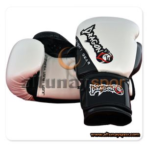 Carbon Muay Thai Eldiveni Beyaz-Siyah