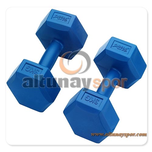 Пластиковые квадратные гантели 3 кг (пара)