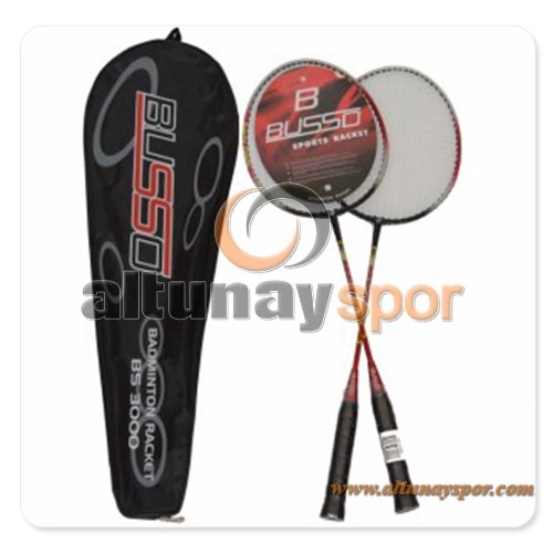 Busso Double One-Piece Badminton Racket Set BS3000