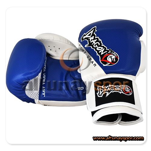 Carbon Kick Boks Eldiveni Mavi - Beyaz