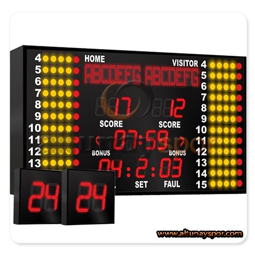 Çok Amaçlı Salon Tipi  Skorbord (Takım İsimleri Elektronik)