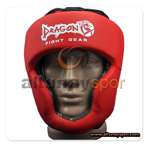 Yanakları Kapalı Kask - Kırmızı