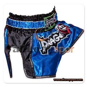 Retro Muay Thai Şort - Mavi