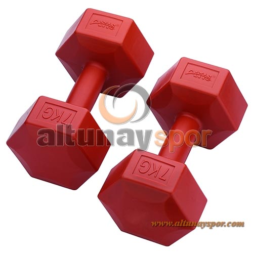 Plastik Köşeli Dambıl 7 Kg (Çift)