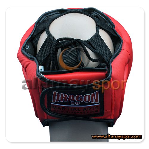 Yanakları Kapalı Kask - Kırmızı