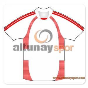 Со стока - Белая рубашка со-красный