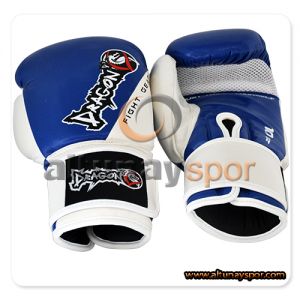 Carbon Kick Boks Eldiveni Mavi - Beyaz