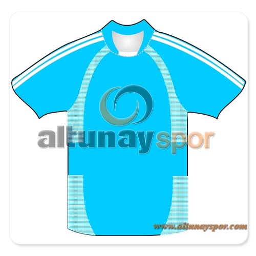 Camiseta turquesa y blanco