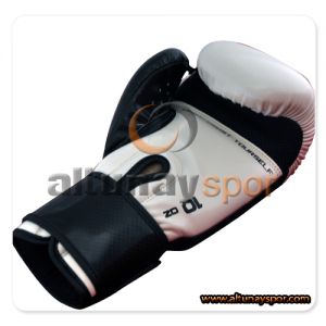 Carbon Kick Boks Eldiveni Beyaz - Siyah