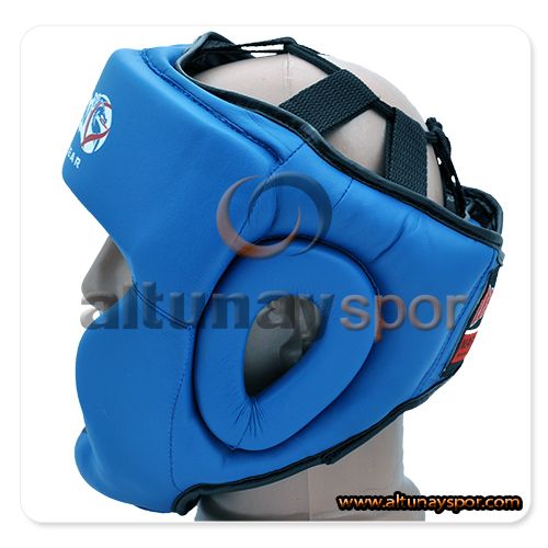 Yanakları Kapalı Kask - Mavi