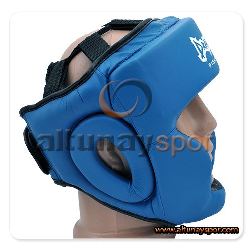 Yanakları Kapalı Kask - Mavi