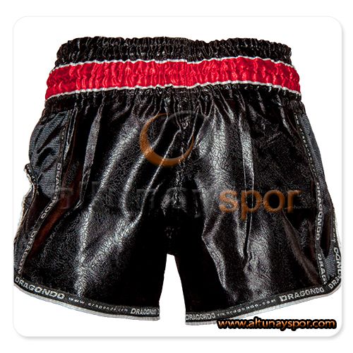 Retro Muay Thai Şort - Siyah