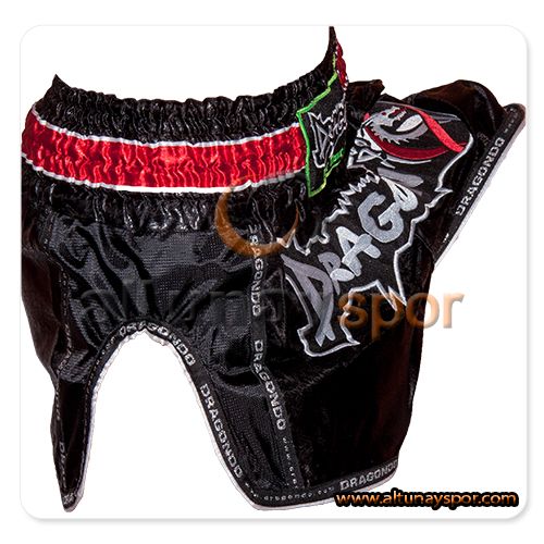 Retro Muay Thai Şort - Siyah